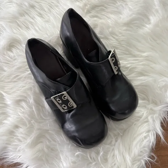 Lower East Side | Vintage Y2K Black Mega Platform Chunky Booties Mary Jane Shoes