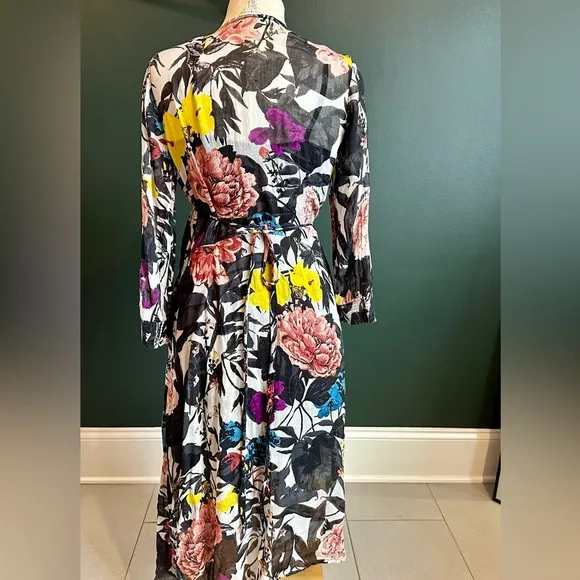 LUCKY BRAND -  Floral Wrap Dress - Elegant &amp; Flattering | Versatile Midi Dress