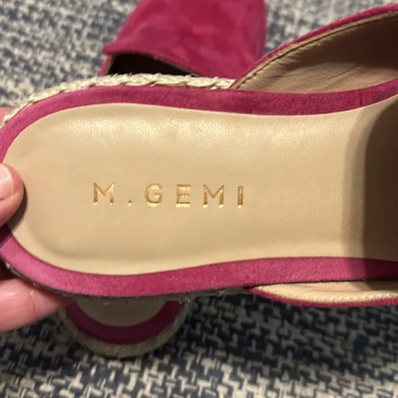 M. Gemi Burgandy Suede Lido Mules size 39