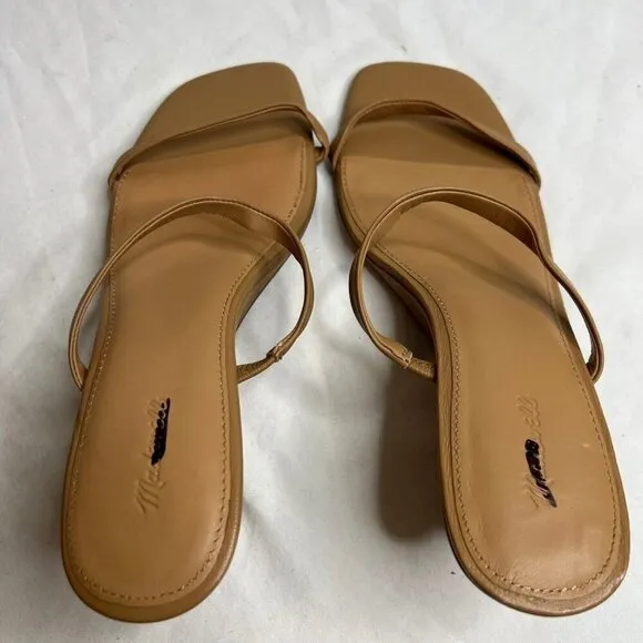 Madewell $128 The Kimmy Wedge Sandal in Amber Brown Size 10 NR004