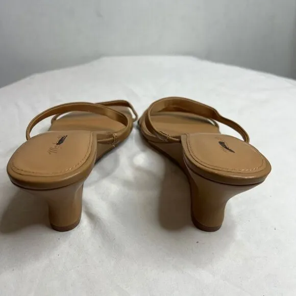 Madewell $128 The Kimmy Wedge Sandal in Amber Brown Size 10 NR004