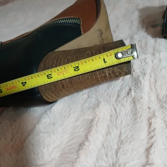 Madewell Brown and Black Ankle Boots with Chunky Heel