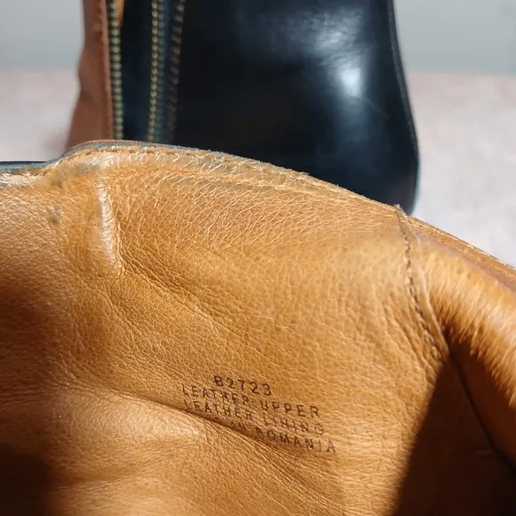 Madewell Brown and Black Ankle Boots with Chunky Heel