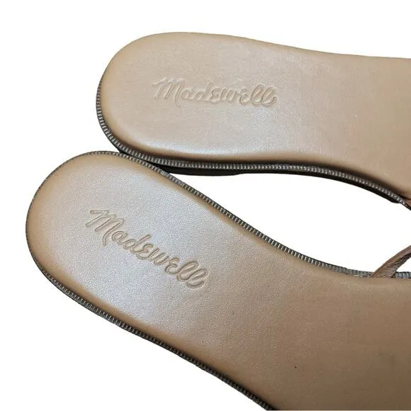 Madewell NWOB Brown Leather Tracie Crisscross Slide Sandals - 8