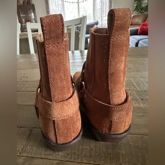 Madewell Santiago Suede Western Harness Boot Size 8 New Without Box