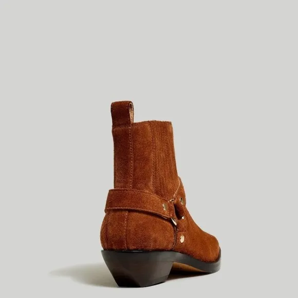 Madewell Santiago Suede Western Harness Boot Size 8 New Without Box