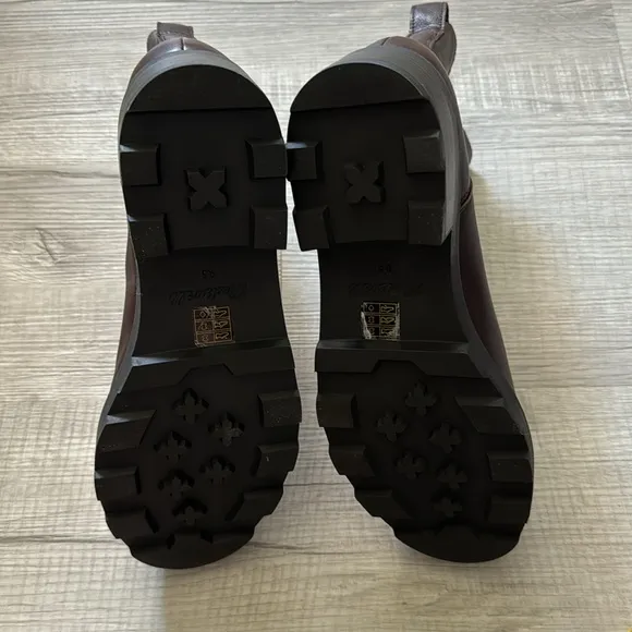 MADEWELL Size 9.5 Wyckoff Chelsea Lugsole Boots in Chocolate Raisin
