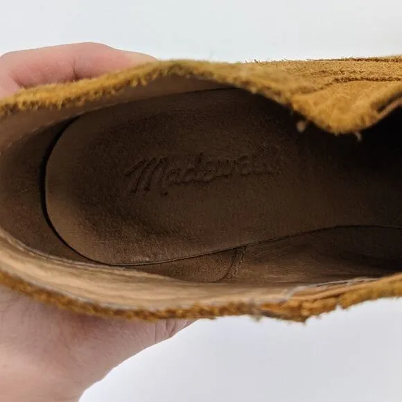 Madewell Suede Grayson Brogue Chelsea Booties Sz 6