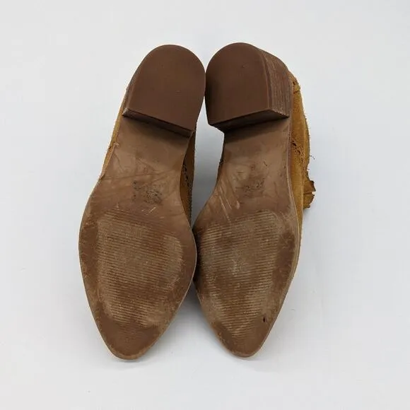 Madewell Suede Grayson Brogue Chelsea Booties Sz 6