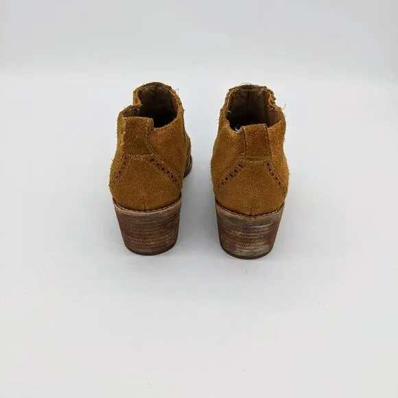 Madewell Suede Grayson Brogue Chelsea Booties Sz 6