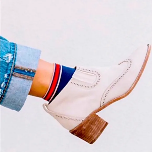 MADEWELL The Grayson Brogue Chelsea Boot suede ankle booties western Oxford 8