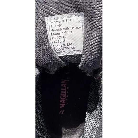 Magellan Outdoors 167566 Waterproof Hiking Boots Gray &amp; Pink Woman’s Size 8.5 B