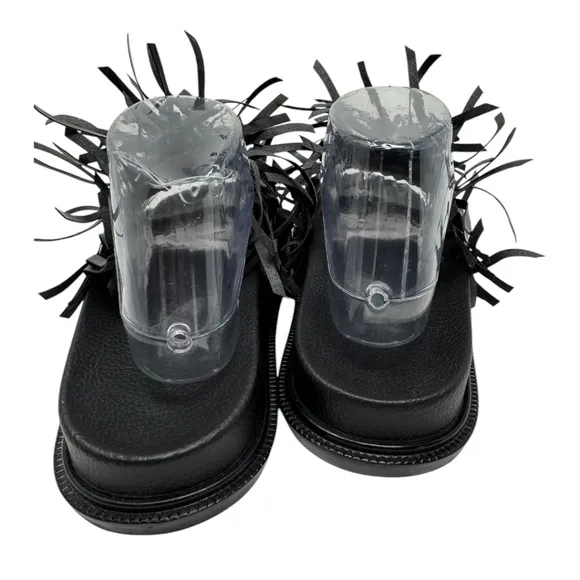 Maison Margiela MM6 Tassel Slip-On Sandals Black