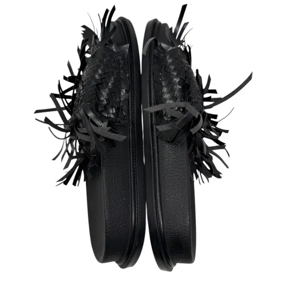 Maison Margiela MM6 Tassel Slip-On Sandals Black