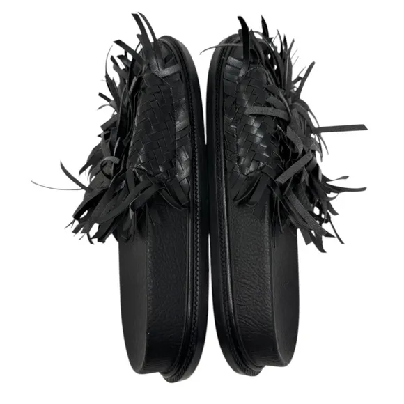 Maison Margiela MM6 Tassel Slip-On Sandals Black