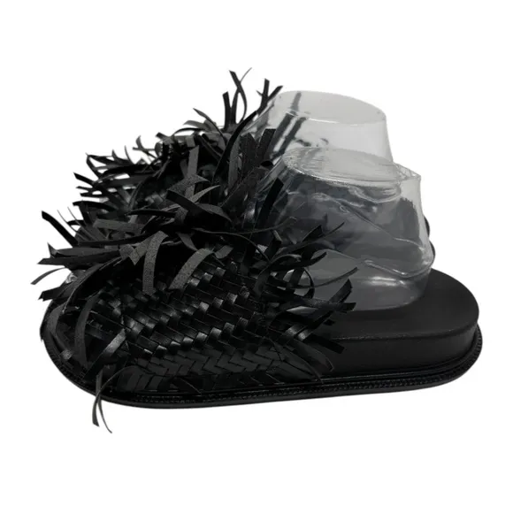 Maison Margiela MM6 Tassel Slip-On Sandals Black