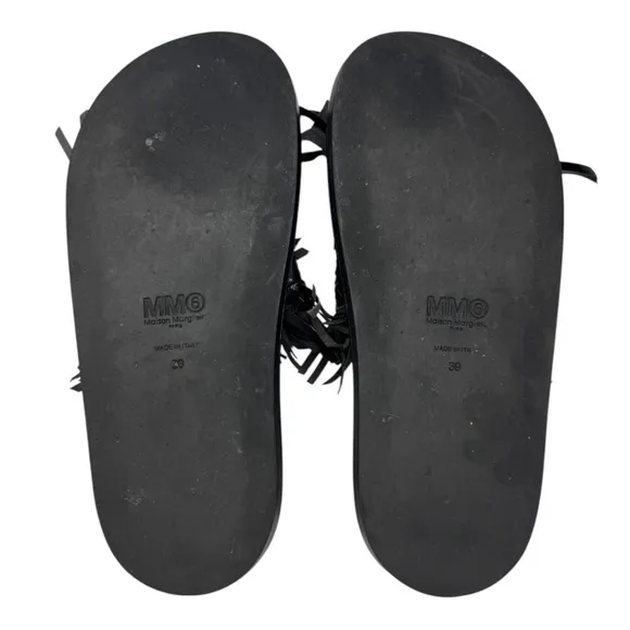 Maison Margiela MM6 Tassel Slip-On Sandals Black