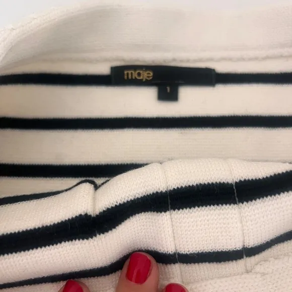 Maje Short striped knit skirt - Size FR 01
