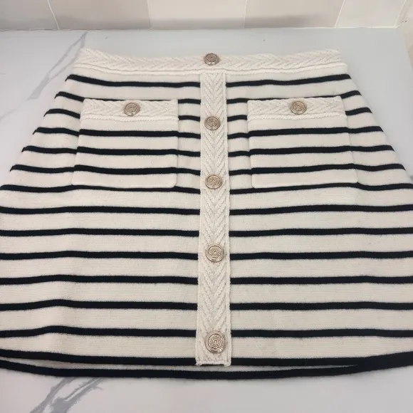 Maje Short striped knit skirt - Size FR 01