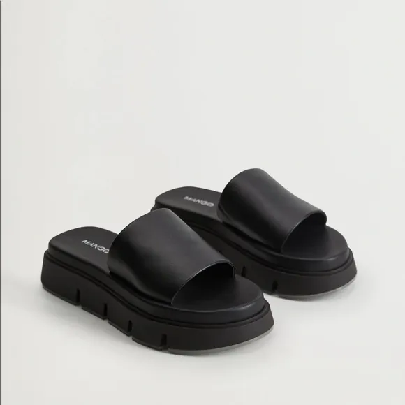 Mango goat leather sandals NWT