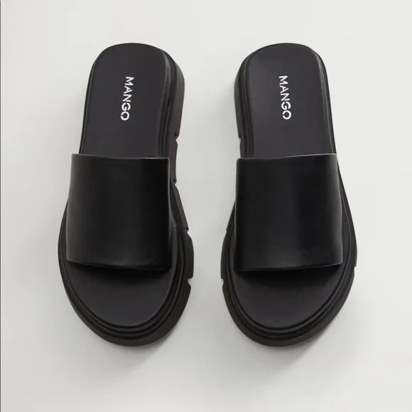 Mango goat leather sandals NWT