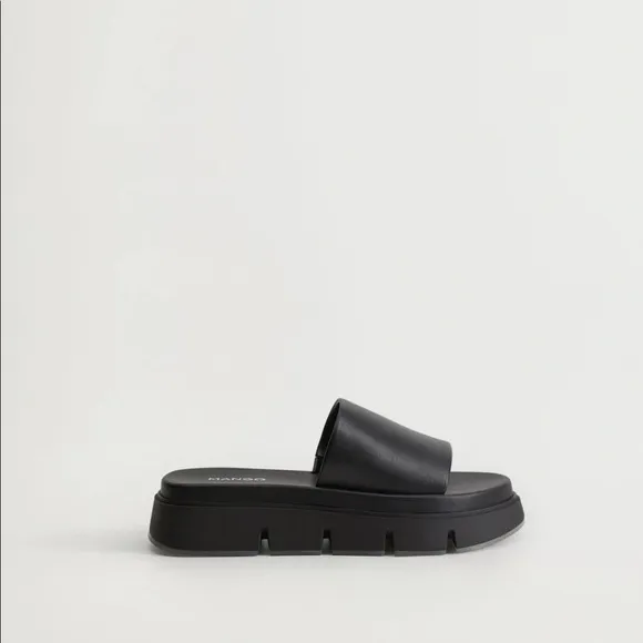 Mango goat leather sandals NWT