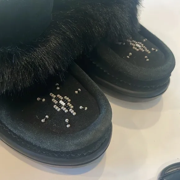Manitobah Mukluk Snowy Owlet Black 8 Toddler Waterproof