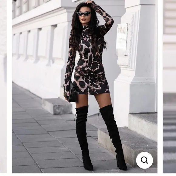 MARC FISHER Black Over the Knee Heeled Pointed Toe Boots