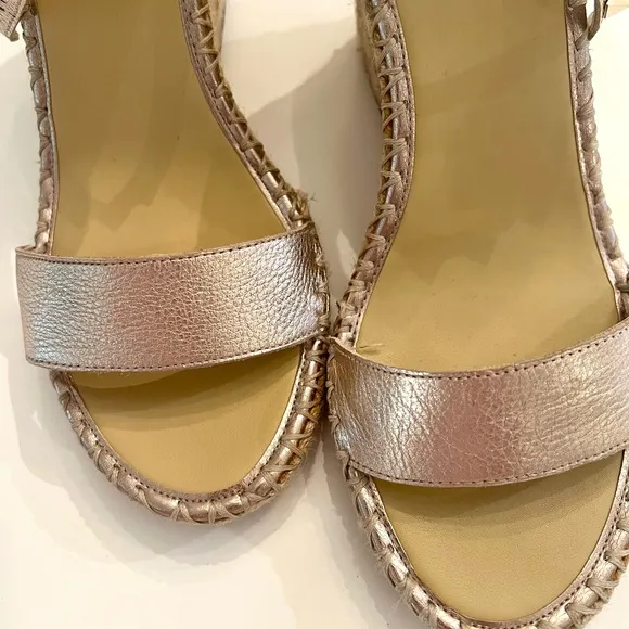 Marc Fisher Gold Wedge Sandal