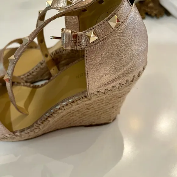 Marc Fisher Gold Wedge Sandal