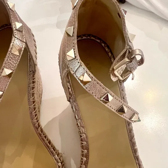 Marc Fisher Gold Wedge Sandal