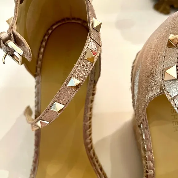 Marc Fisher Gold Wedge Sandal