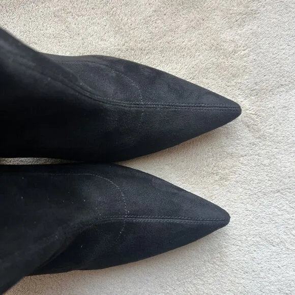 Marc Fisher Larry Faux Suede Pointed Toe Sock Ankle Boot Bootie Women’s 8.5 M