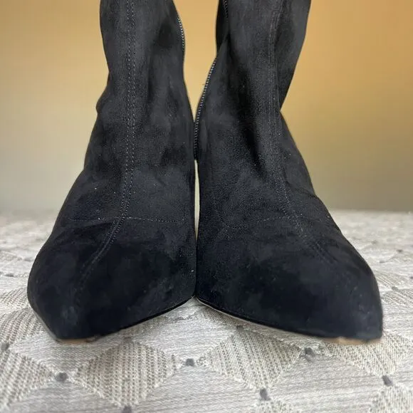 Marc Fisher Larry Faux Suede Pointed Toe Sock Ankle Boot Bootie Women’s 8.5 M