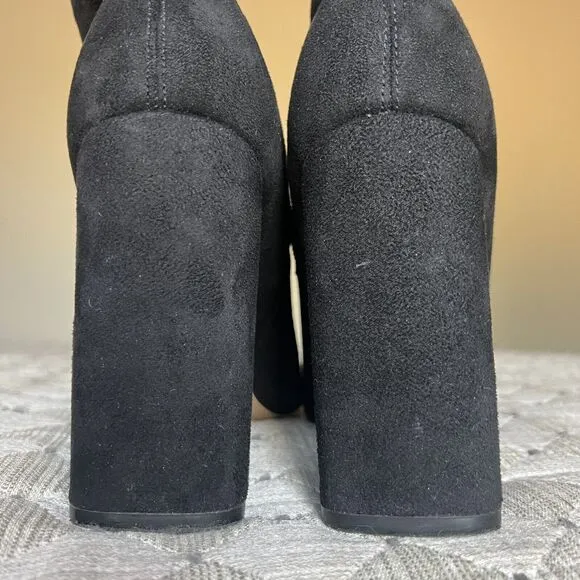 Marc Fisher Larry Faux Suede Pointed Toe Sock Ankle Boot Bootie Women’s 8.5 M