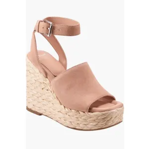 Marc Fisher LTD Nelly Ankle Strap Wedge Sandals Light Natural 111 Women’s Size 9