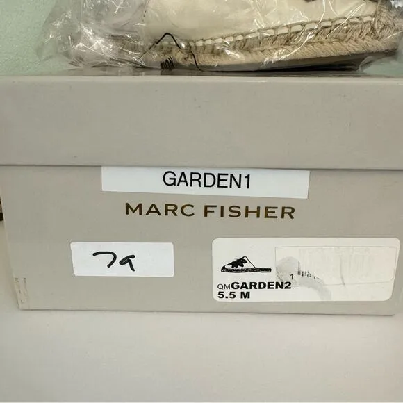 Marc Fisher Women's Slip On Espadrille Leather Beaded Rope Loafers Size 5.5 NIB