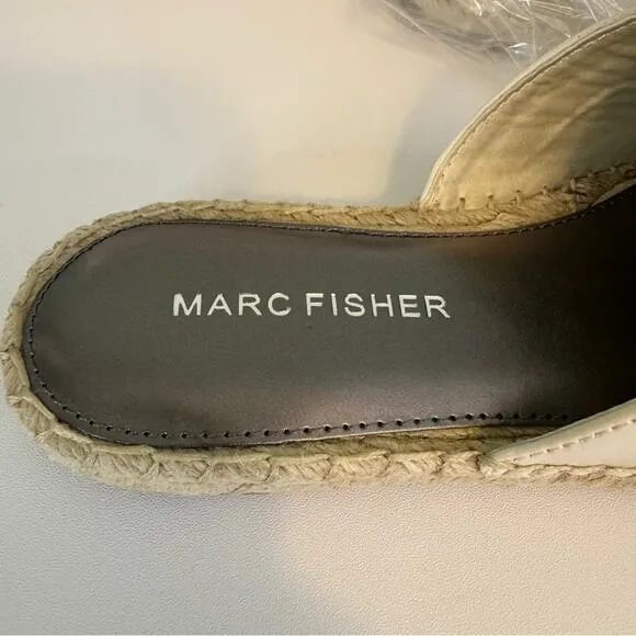 Marc Fisher Women's Slip On Espadrille Leather Beaded Rope Loafers Size 5.5 NIB