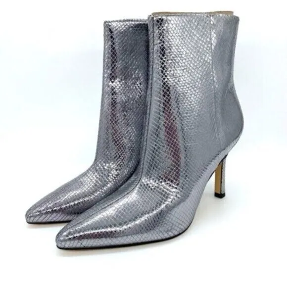 Marc Fisher Kendry Metallic Leather Stiletto Boots Size 8.5