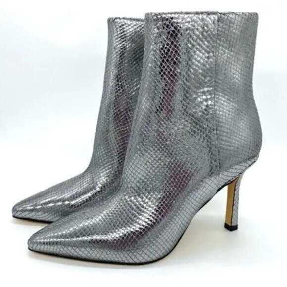 Marc Fisher Kendry Metallic Leather Stiletto Boots Size 8.5