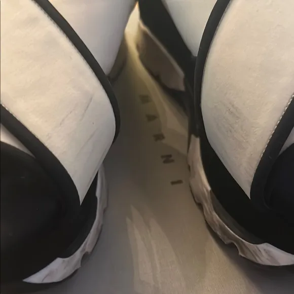 Marni Black and White Criss-Cross Women’s Sandals