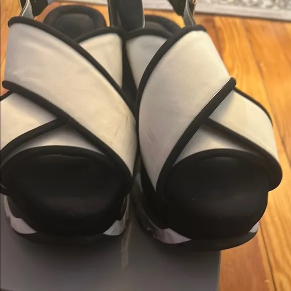 Marni Black and White Criss-Cross Women’s Sandals