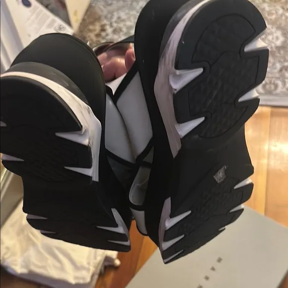 Marni Black and White Criss-Cross Women’s Sandals