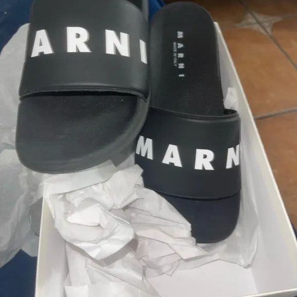 Marni Black Kids Sandals
