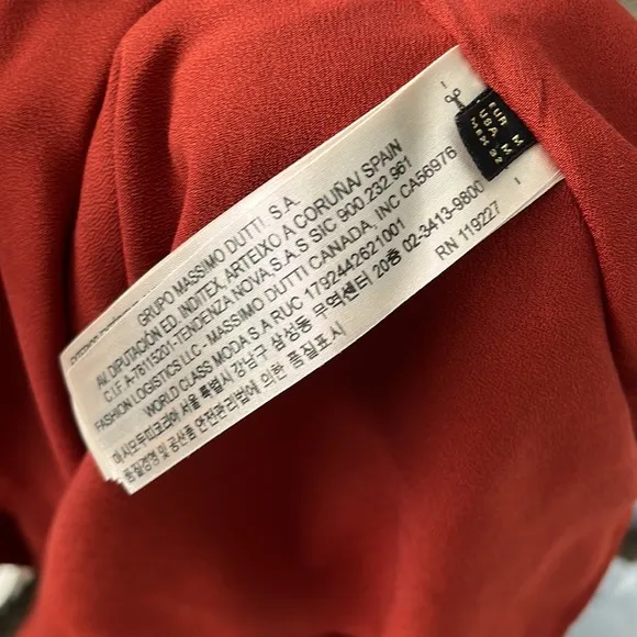 Massimo Dutti Rust Dress, worn twice