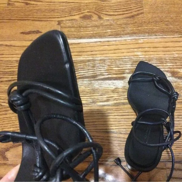 MASSIMO DUTTI Leather Heels Sandals