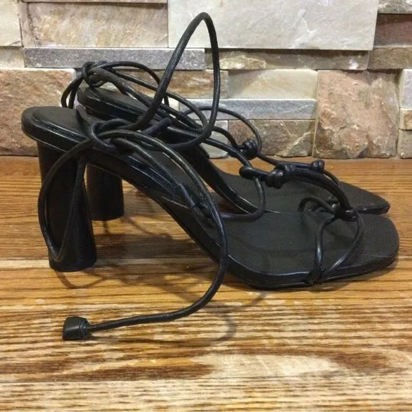 MASSIMO DUTTI Leather Heels Sandals
