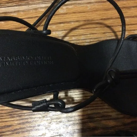 MASSIMO DUTTI Leather Heels Sandals