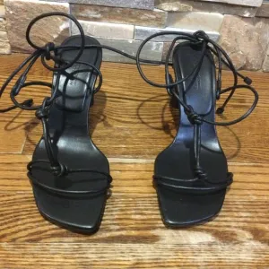 MASSIMO DUTTI Leather Heels Sandals