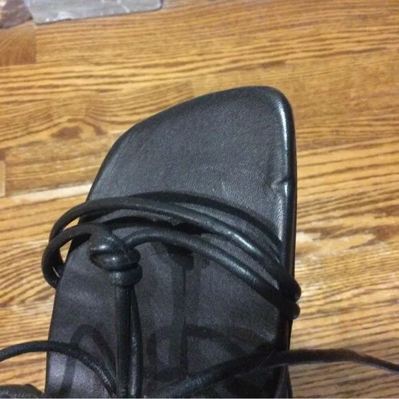 MASSIMO DUTTI Leather Heels Sandals